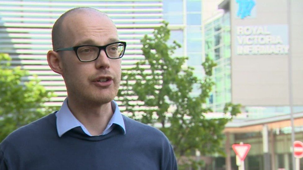 Dr Chris Duncan is pictured outside the RVI hospital