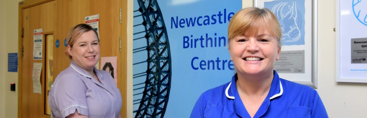 Angela Gibbs and Lynne McDonald stood outside the Newcastle Birthing Centre.