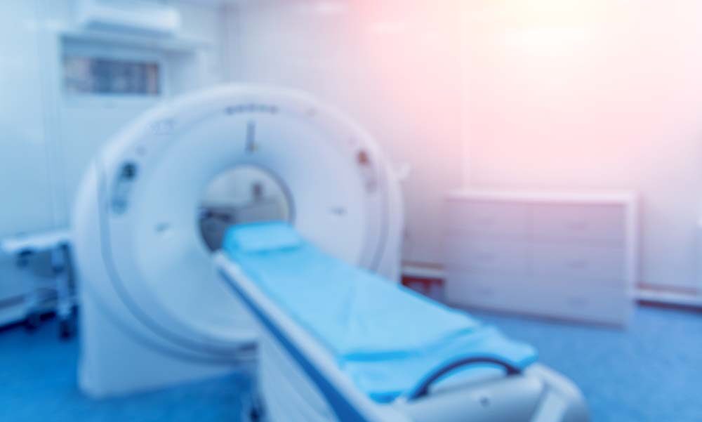 Blurred image of a medical scanner machine