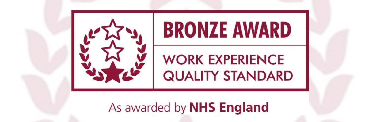 NHS England Work Experience Quality Standard Bronze Award for website