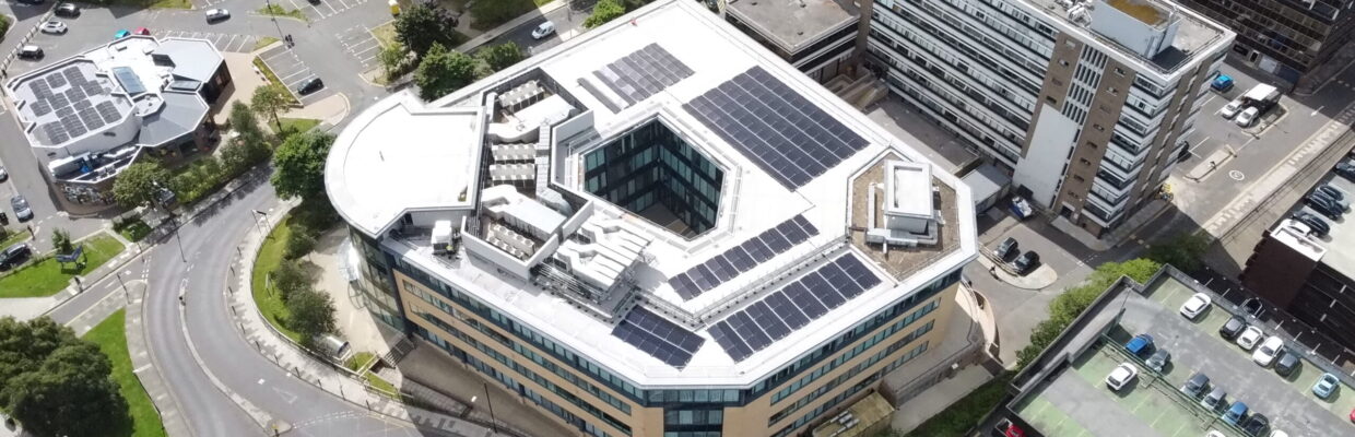 An arial shot over Regent Point offices
