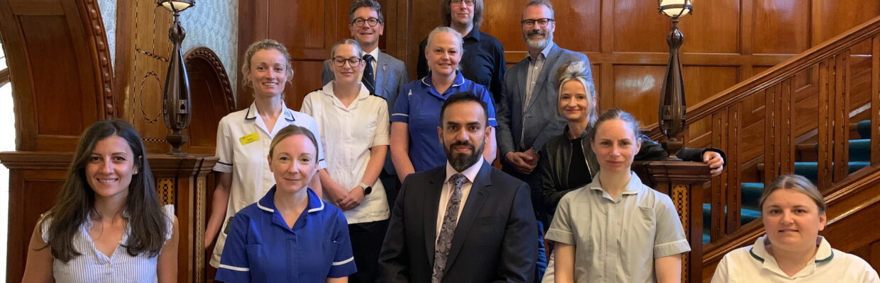 A group photo of the Neuro oncology team in Peacock Hall